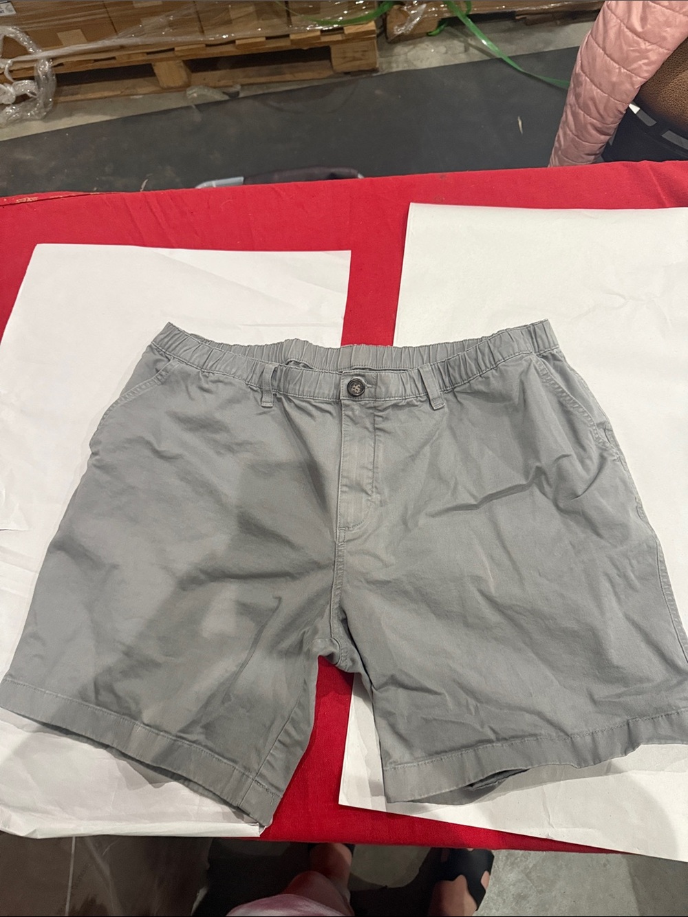 chubbies Light Gray Flat Front Men's Shorts
